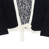 MONSOON Shawl Womens Cardigan Black V-Neck Tight Knit 3/4 Sleeve UK 12