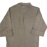 MONSOON Womens Cardigan Brown Tight Knit 3/4 Sleeve S