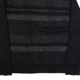 CALVIN KLEIN Womens Patterned Jumper Black Check Tight Knit Wool XL