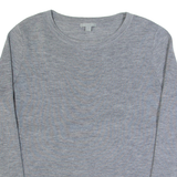 COS Shirt Underlay Womens Jumper Grey Tight Knit Wool S