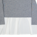 COS Shirt Underlay Womens Jumper Grey Tight Knit Wool S