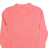 SUPERDRY Womens Jumper Pink Cable Knit XS