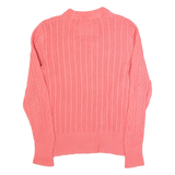 SUPERDRY Womens Jumper Pink Cable Knit XS