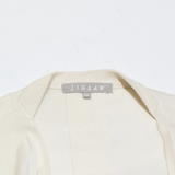 JIGSAW Womens Cardigan Beige Tight Knit M