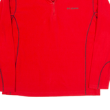 COLUMBIA Mens Fleece Red 1/4 Zip M