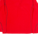 COLUMBIA Mens Fleece Red 1/4 Zip M
