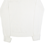 TOM TAILOR Womens Jumper White High Neck Tight Knit XL