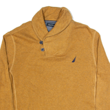 NAUTICA Mens Jumper Beige High Neck Tight Knit L