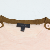 J.CREW Womens Patterned Jumper Pink Striped Tight Knit Wool XXS