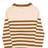 J.CREW Womens Patterned Jumper Pink Striped Tight Knit Wool XXS
