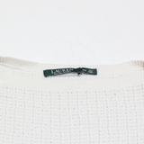 LAUREN RALPH LAUREN Womens Jumper Cream Tight Knit XXS