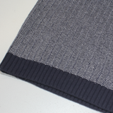 REISS Count Womens Patterned Jumper Black Chunky Knit Wool S