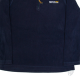 REGATTA Womens Fleece Blue 1/4 Zip UK 10
