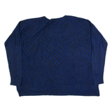 WHISTLES Oversized Womens Patterned Jumper Blue Tight Knit UK 6