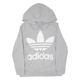 ADIDAS Womens Grey Hoodie UK 12