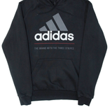 ADIDAS Mens Black Hoodie XS