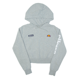 ELLESSE Cropped Womens Grey Hoodie UK 12