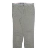TOMMY HILFIGER Chino Mens Trousers Grey Regular Tapered W32 L34