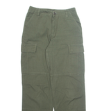 BAC Cargo Mens Trousers Green Regular Straight W26 L30