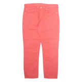 LEVI'S Womens Trousers Pink Regular Straight W36 L30