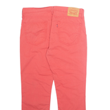 LEVI'S Womens Trousers Pink Regular Straight W36 L30