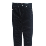 LEVI'S Womens Velvet Trousers Black Slim Tapered W25 L29