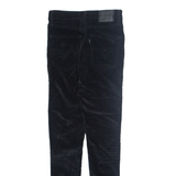 LEVI'S Womens Velvet Trousers Black Slim Tapered W25 L29