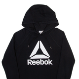 REEBOK Womens Black Hoodie S