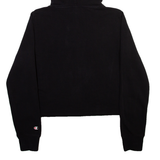 CHAMPION Cropped Womens Black Hoodie L