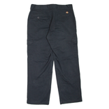 DICKIES Cargo Workwear Mens Trousers Black Regular Straight W34 L30