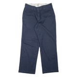 DICKIES Workwear Mens Trousers Blue Relaxed Straight W30 L29