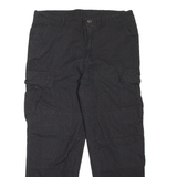 CARHARTT WIP Hooded Theory Cargo Mens Trousers Black Relaxed Tapered W34 L27