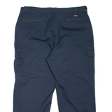 DICKIES Cargo Workwear Mens Trousers Blue Loose Tapered W40 L30