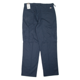 DICKIES Cargo Workwear Mens Trousers Blue Relaxed Tapered W38 L33