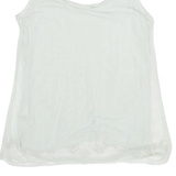 Womens Camisole Blouse Green Sleeveless Crazy Pattern XXS