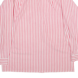 Womens Shirt Top Pink Long Sleeve Striped S