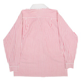 Womens Shirt Top Pink Long Sleeve Striped S
