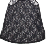 Womens Vests Top Black Sleeveless Floral XXS