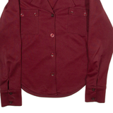 Womens Shirt Top Maroon Long Sleeve XS
