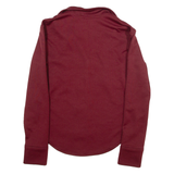 Womens Shirt Top Maroon Long Sleeve XS