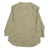 NAPAPIJRI Womens Shirt Top Green 3/4 Sleeve Silk Floral S