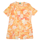 CANDA Womens Shirt Top Orange Floral M
