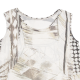 Womens Vests Top Brown Sleeveless Crazy Pattern S