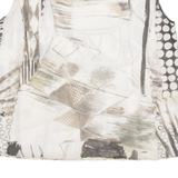 Womens Vests Top Brown Sleeveless Crazy Pattern S
