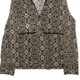 BIAGGINI Womens Top Brown Long Sleeve Crazy Pattern S