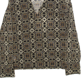 BIAGGINI Womens Top Brown Long Sleeve Crazy Pattern S