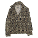 BIAGGINI Womens Top Brown Long Sleeve Crazy Pattern S