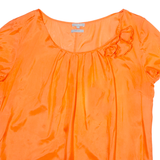 MADDISON Womens Top Orange Silk M