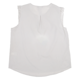 BANANA REPUBLIC Womens Vests Top Grey V-Neck Sleeveless L