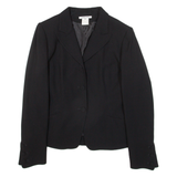 GEORGES RECH Womens Blazer Jacket Black Knit Wool M